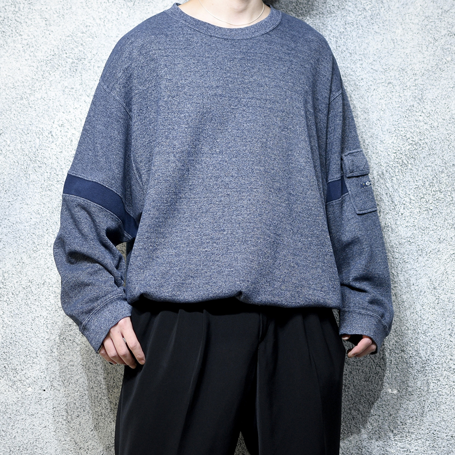 custom draw cord arm pocket long sleeve tee