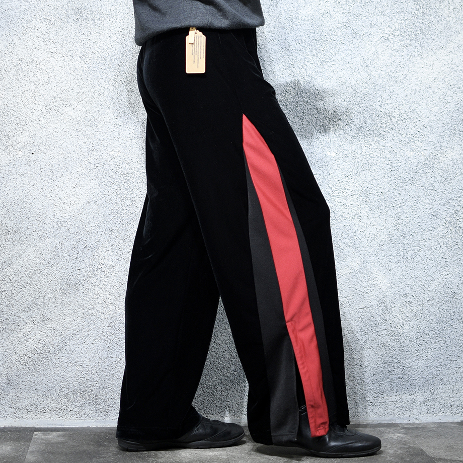 custom side track pants × velour pants