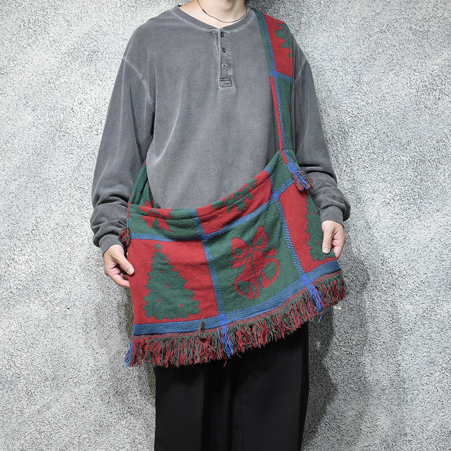 kroneko original Xmas pattern rug shoulder bag