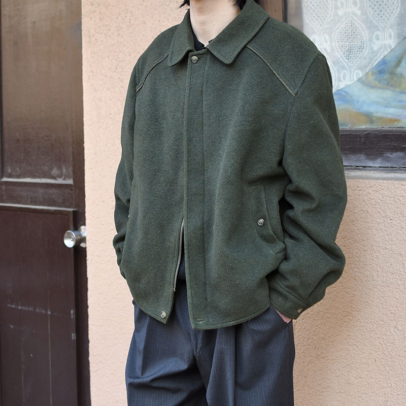 piping design wool blouson