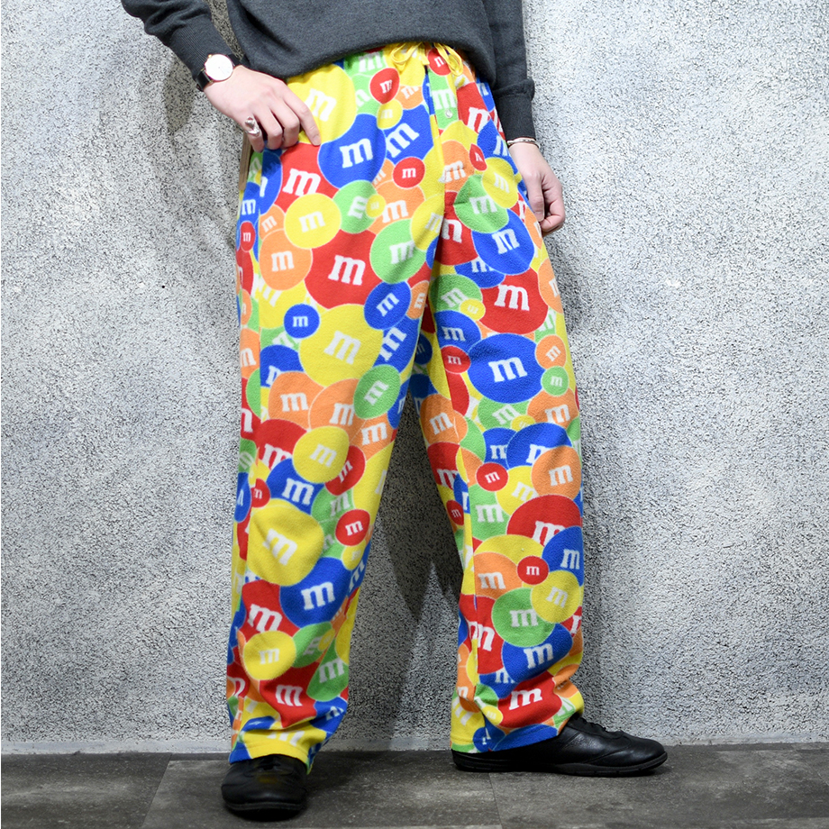 M&M's pattern fleece pants