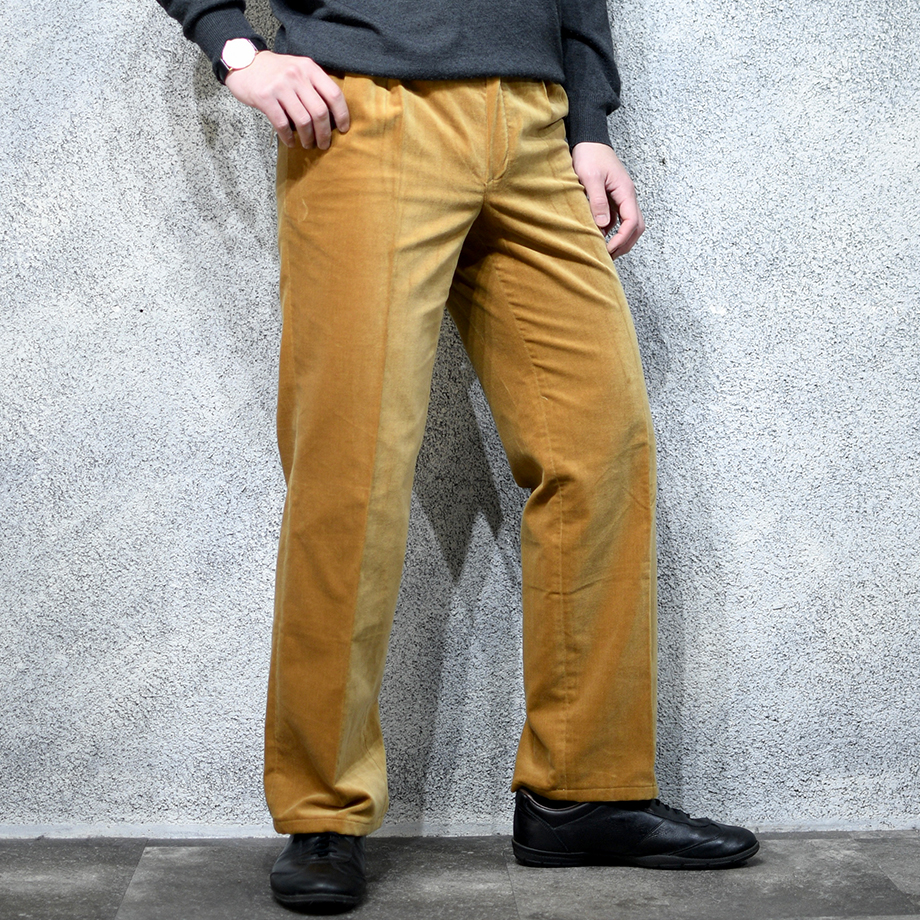 dead stock velour tuck slacks