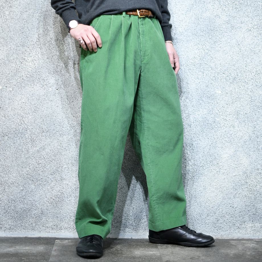 LANDS'END corduroy pants light green