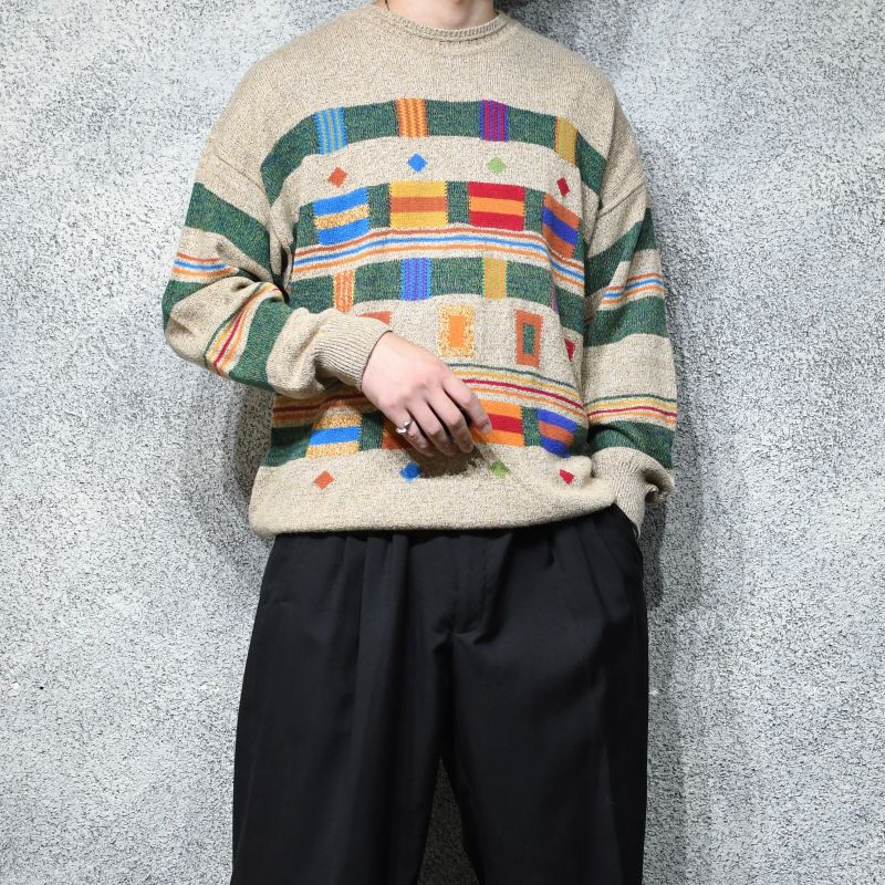 linen blend design knit